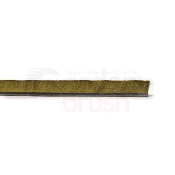 Gordon Brush Height 3" No. 4 Channel Strip Brush - .008" Brass Bristle Diameter 44777